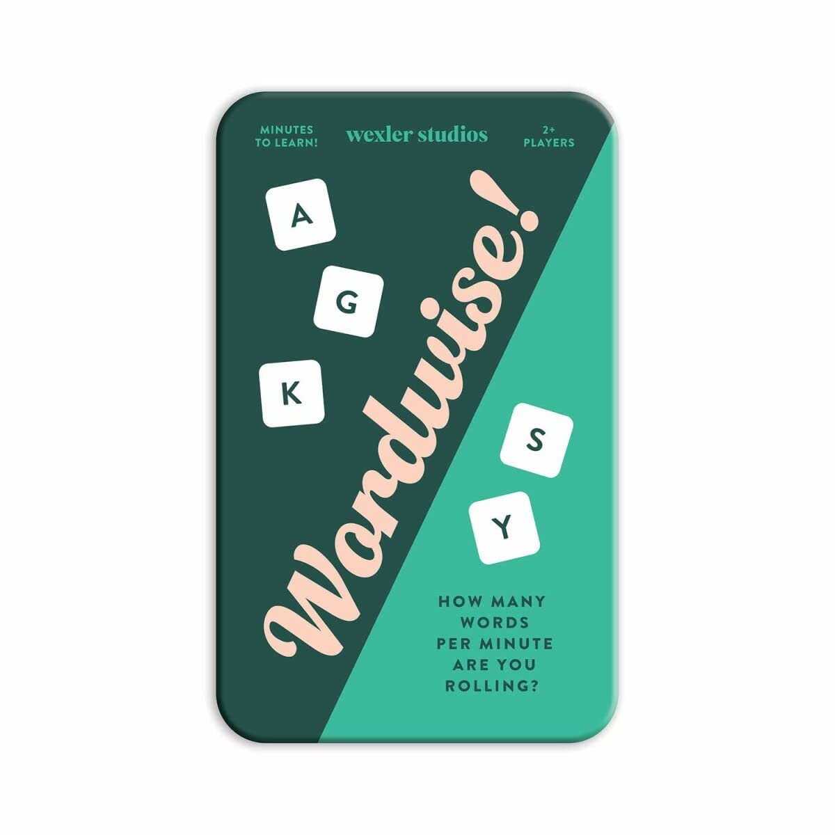 Galison Wordwise! Dice Game – Fun Dice Game for Kids, Easy to Play Family Game for 2+ Players, for Ages 8+ – Convenient Storage Tin and Instructions Included, Great Learning Activity for Kids