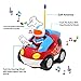 JOYIN 2 Pack Cartoon Remote Control Car, RC Cars with Music & Sound, Treasure Box and Prize for Classroom, Toy for Baby, Toddler, Easter Basket Stuffers and Christmas Birthday Gift for Kids