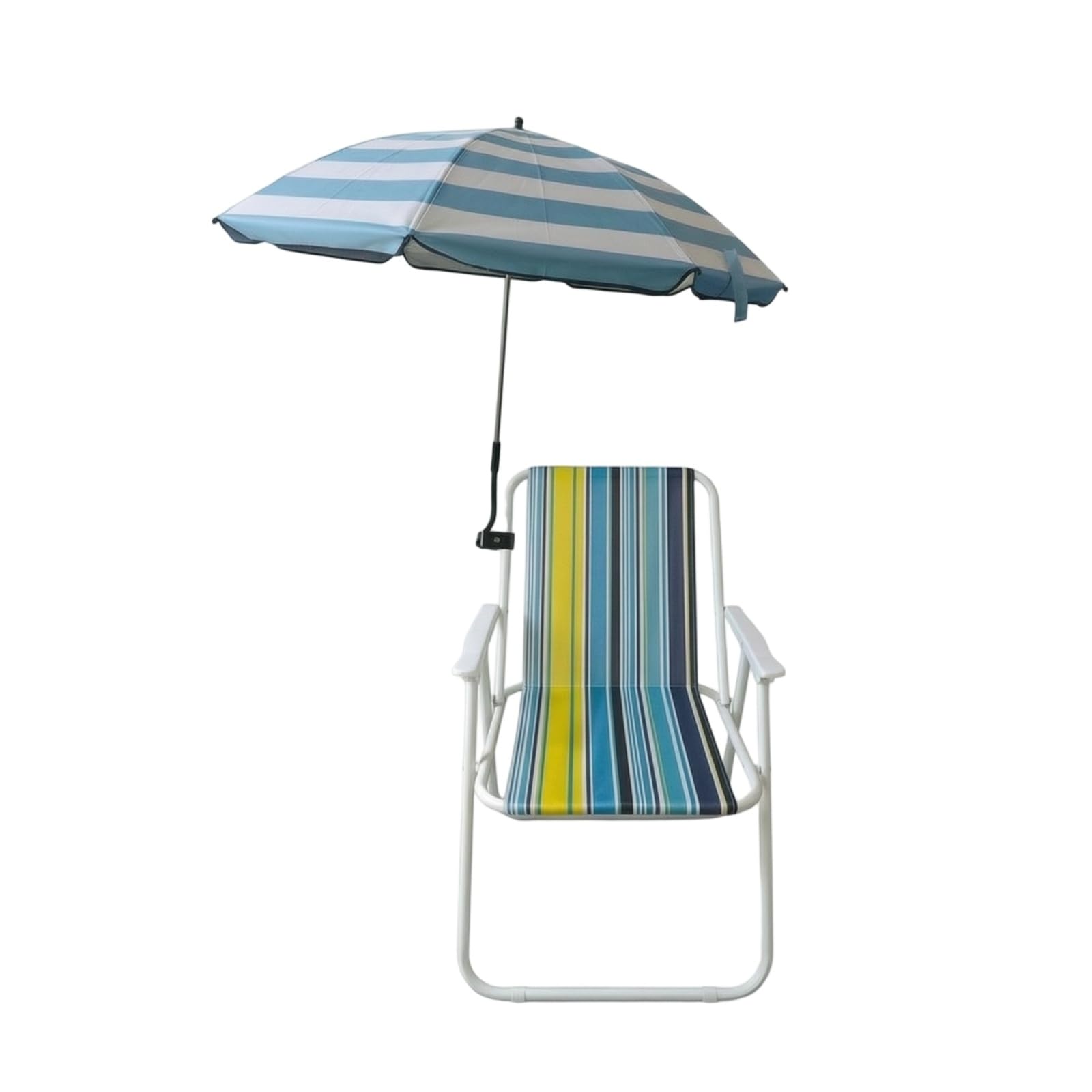 LOVIVER Chaise Pliante Extérieure Chaise de Plage Fauteuil de Camping Siège Portable avec Parasol Intégré en Acier Carbone et Tissu Résistant Adaptée à Plage Pêche Camping Pique-Nique Jardin