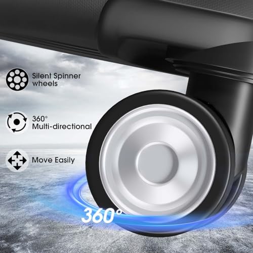 Altillo 3 Piece Luggage Set, PC+ABS Lightweight Suitcase Sets with Spinner Wheels, Hardshell Luggage Sets with TSA Lock (20/24/28) (Pink)3