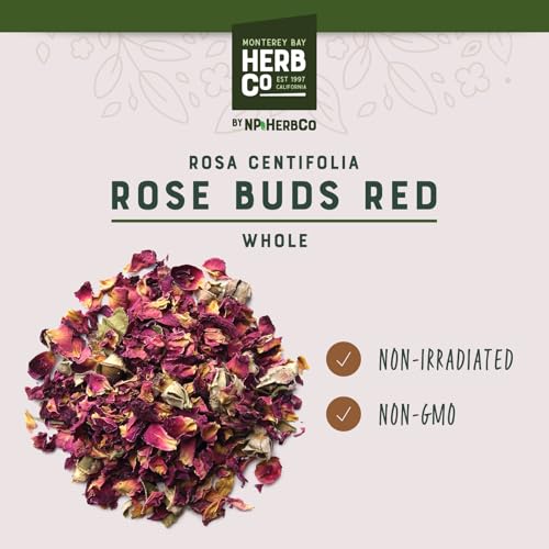 Red Rose Whole Buds 1 lb Rosa Centifolia de Herb Co miniatura 3