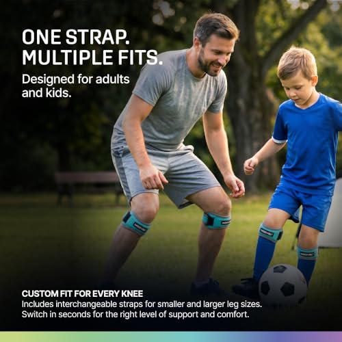 Image of Modvel Knee Strap Patella Tendon Support Brace Band, One Size, 2-Pack | Adjustable patellar tendon support strap reduces pressure on the patella; works as a knee strap, patella band and brace