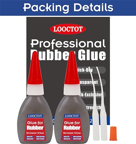 Looctot L01 Black Rubber Glue,Super Instant Glue Bonding Between Rubber And Rubber,Rubber And Other Materials;Instant Cement thumb #1