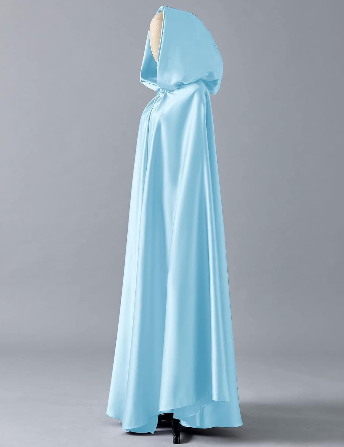 BEAUTELICATE Women's Wedding Hooded Cape Bridal Cloak Poncho Full Length - Image 3