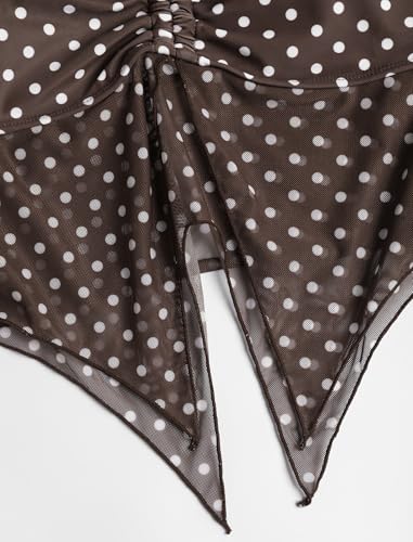 Image of ZAFUL Women 3 Piece Bikini with Cover Up Skirt Halter Bandeau Swimsuit Floral Tie Side Cheeky Bathing Suit