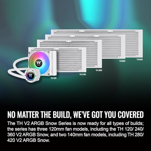 Image of Thermaltake TH280 V2 Ultra ARGB Sync /AlO Liquid Cooler /ARGB Fan 140 * 2 /PWM 500~1800rpm /Water Block 2.1 inch LCD /White, CL-W406-PL14SW-A
