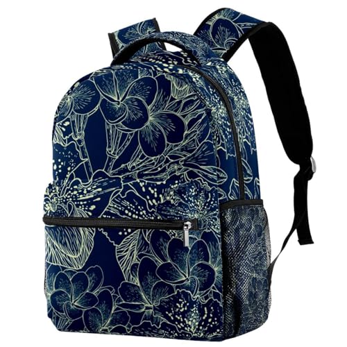 Sac à dos d'école floral multicolore pour ados et filles 29x20x40cm