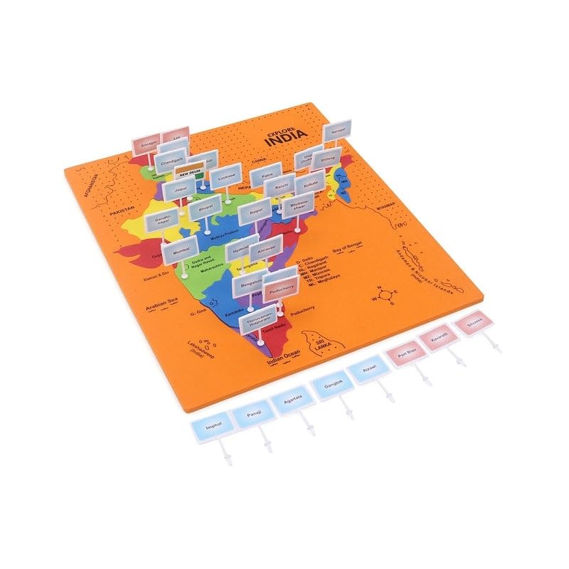 Toys Treasure India Map with State Capitals | Educational Toy for Boys and Girls | India Map Puzzle | Jigsaw Puzzle, 24 Pieces |Gift for Kids Age 5,6,7,8,9 (B0CY8CTFR2) Amazon Price History, Amazon Price Tracker