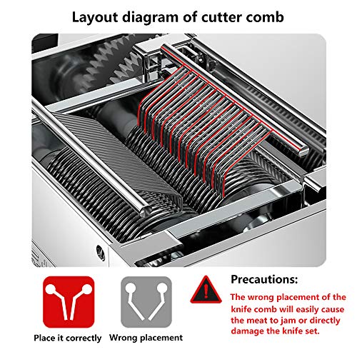 Yu Liao Allesschneider,Edelstahl-Fleischschneidemaschine Elektrische kommerzielle Feinkost-Schneidemaschine,für Fleisch… – Bild 5