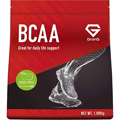 グロング BCAA アミノ酸 グリーンアップル風味 1kg (100食分) 含有率84％ 国産