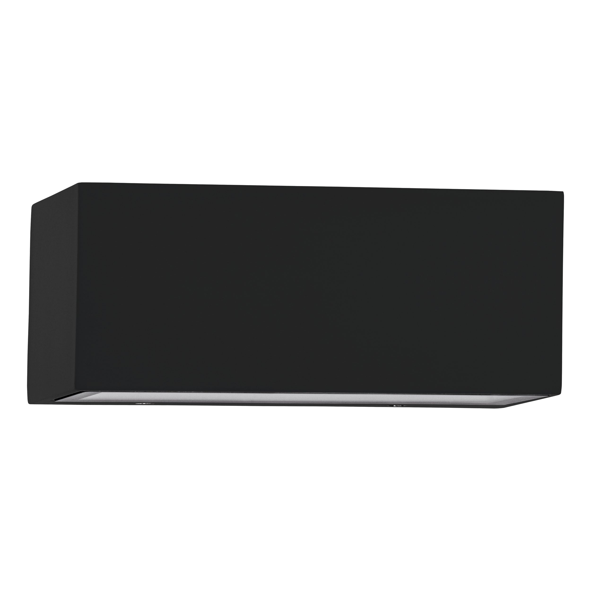 EGLO LED outdoor wall light fixture Spongano, external porch lighting, rectangular outside spotlight, up and down façade lamp, anthracite aluminium and clear glass, warm white, IP65