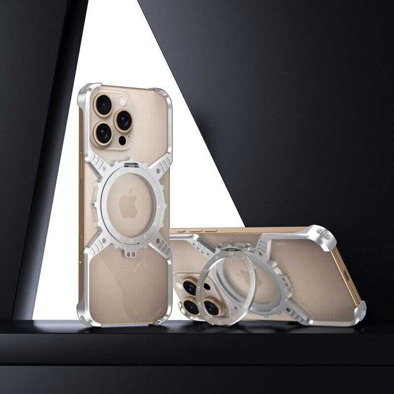 Coque iPhone 14 argent magnétique pour style de vie urbain chic