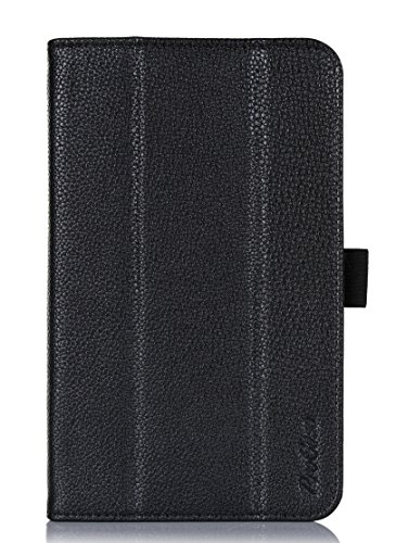 ProCase LG G Pad 7.0 Case - Tri-Fold Book Folio Cover Case Exclusive for 7 inch LG G Pad Tablet (V400), Built-in Stand, with Hand Strap, Bonus procase Stylus Pen (Black)