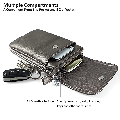 Image of befen Genuine Leather Small Crossbody Bags for Women Cell Phone Travel Bag