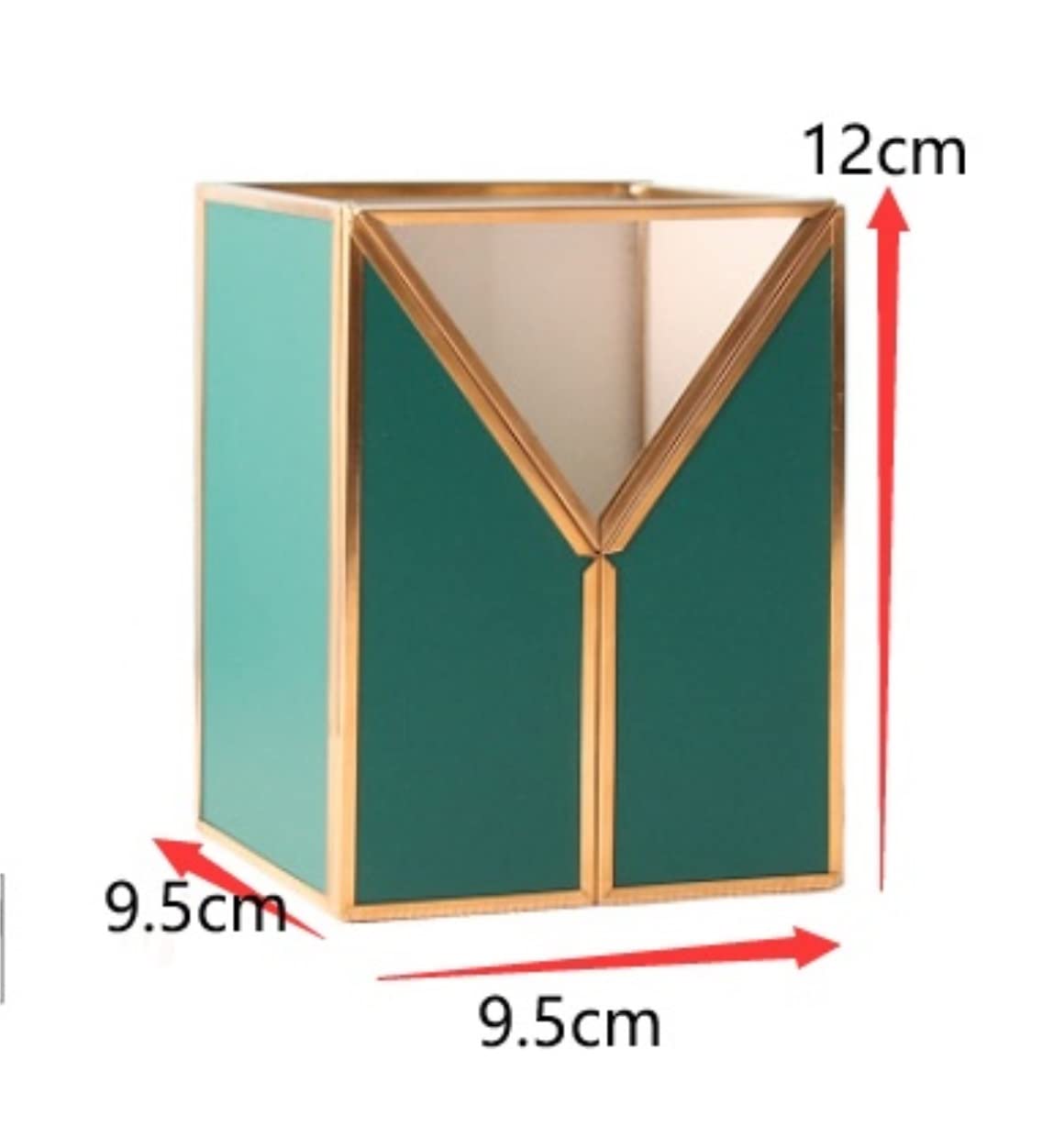 Organizador Cosméticos Organizador de Maquillaje Caja De Almacenamiento De Cosméticos Retro, Brocha De Maquillaje De Cristal De Cuero, Tocador, Organizador De Maquillaje De Escritorio Estante de Maqui