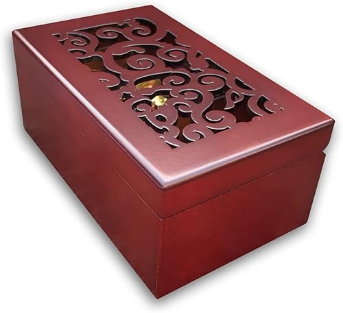 Miniatura 4 de BinkeGG Caja de joyería de madera ahueca hacia fuera la caja de música con el mecanismo musical de Sankyo Tune La bella y la bestia