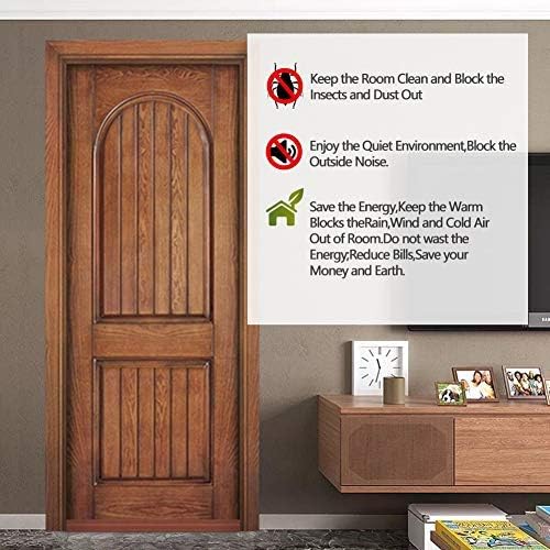 Door Draft Stopper Under Door Draft Blocker for Exterior/Interior Doors, Under Door Seal Soundproof Door Sweep Weather Stripping, Interior Door Threshold Soundproof (1 Pack, Brown)