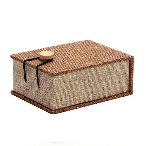 1 x Toruiwa opbergkist, linnen, sieradendoosje, horlogedoosje voor armbanden, oorringen, bangles, box, geschenkdoos.