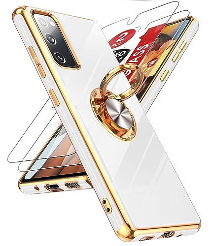 Coque Samsung S20 FE antichoc avec anneau magnétique rotatif