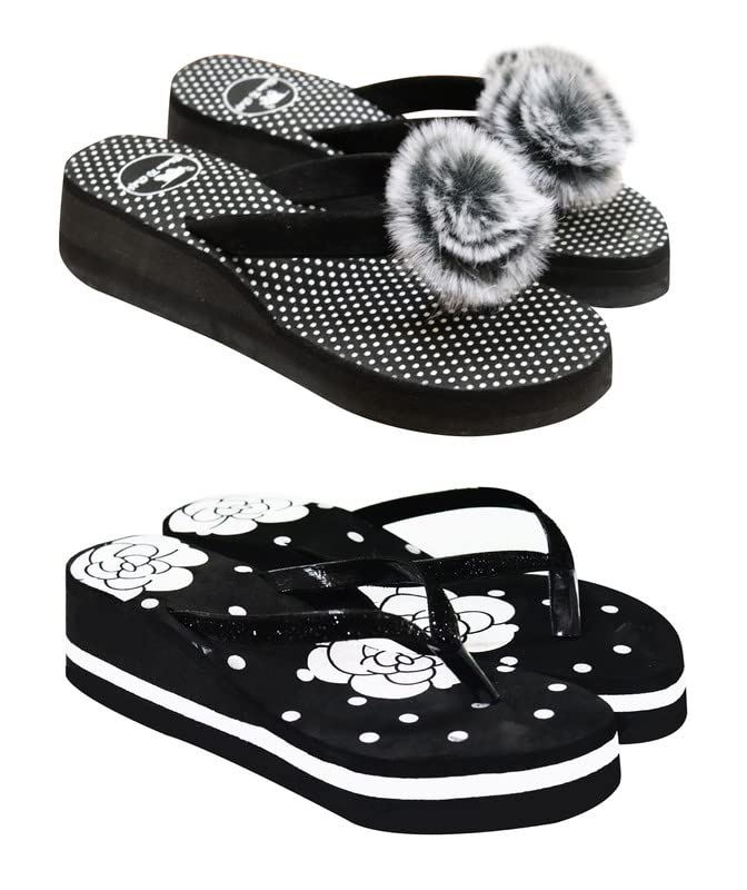 Bhains Ki Ankh Heel Stylish and Soft Comfortable Flip Flop Combo Slipper for Women Pack of 2 Size 7 (B0BZZ67KZN) Amazon Price History, Amazon Price Tracker