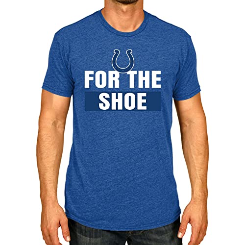 NFL Adult Team Slogan Short Sleeve Lightweight T Shirt, Team Apparel Tee, NFL Gear for Men and Women (Indianapolis Colts - Blue, Adult X-Large)