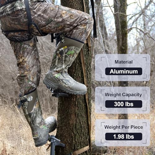 Image of Kalkal 20 inch Aluminum Tree Stand Climbing Sticks for Saddle Hunting -4 Pack