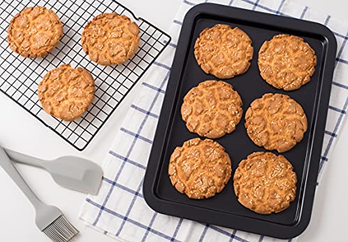 Amazqi Baking Sheet Cookie Pan For Oven 15” - Nonstick Dishwasher Safe Non Toxic Pfoa & Pfos Free - Premium Easy Clean Thick Heavy Duty Carbon Steel (11” X 15”) #TOP6