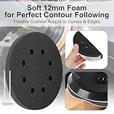 Foam Sanding Pads, 4PCS 5 Inch 8 Hole Soft Interface Pad for Orbital Sander with Hook and Loop – Compatible with Makita DeWalt Ryobi Milwaukee Cordless Orbital Sanders - Image 3