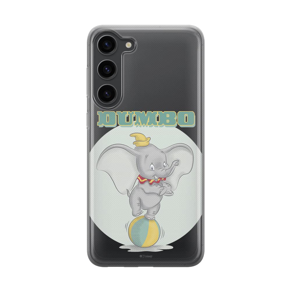 ERT GROUP mobile phone case for Samsung S23 original and officially Licensed Disney pattern Dumbo 006 optimally adapted to the shape of the mobile phone, partially transparent