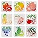 FINGERINSPIRE 9 STK Obst-Schablonen 20x20cm Kunststoff Ananas Zitrone Apfel Wassermelone Pfirsich Birne Kirsche Erdbeere Traube Wiederverwendbare Schablonen zum Malen auf Holz Boden Wand und Fliesen