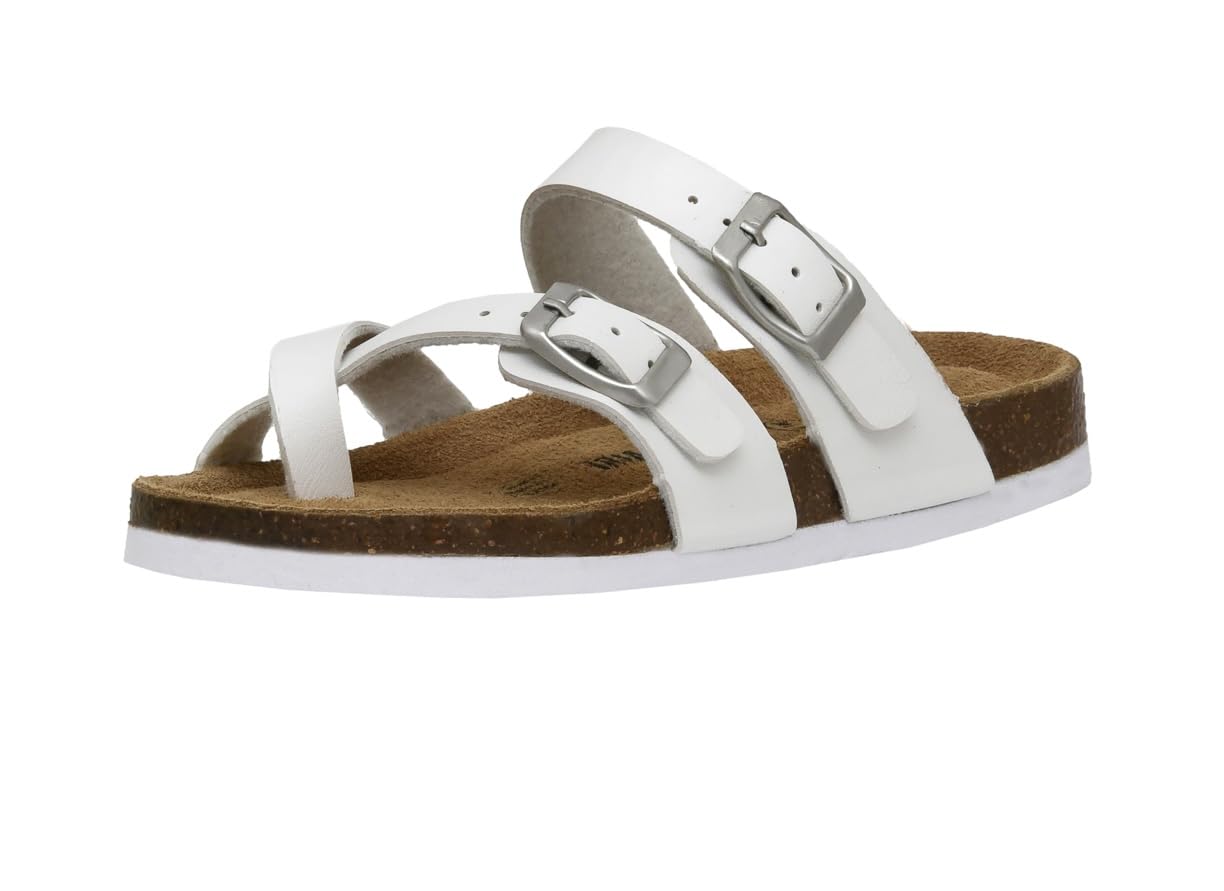 CUSHIONAIRE Kid's Luna JR Cork footbed Sandal with +Comfort