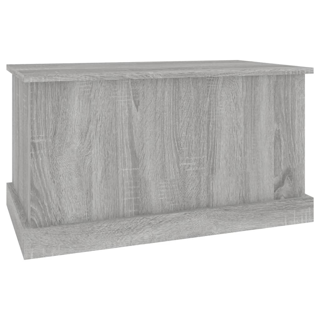 Baúl de almacenamiento gris Sonoma de madera 70 x 40 x 38 cm con tapa, baúl y caja para almacenamiento, organizador para pasillo, pasillo, dormitorio, salón