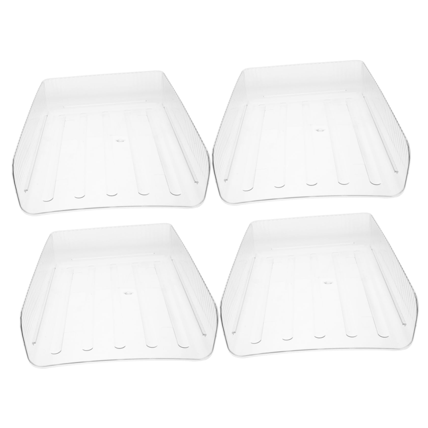 Gadpiparty Vaschette Portadocumenti da Scrivania A4 4 Pezzi Plastica | Impilabili, Uso Scuola e Casa, Resistenti alla Deformazione, per Fogli e Quaderni