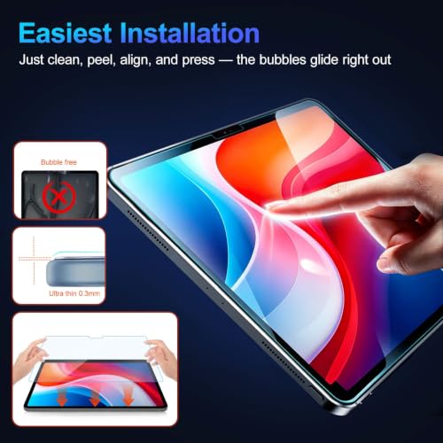 Image of 2 Pack Tempered Glass Screen Protector for iPad 11th (A16) 2025 /iPad 10th Generation 2022, 9H 0.3mm Ultra Sensitive, High Transparency Film Guard
