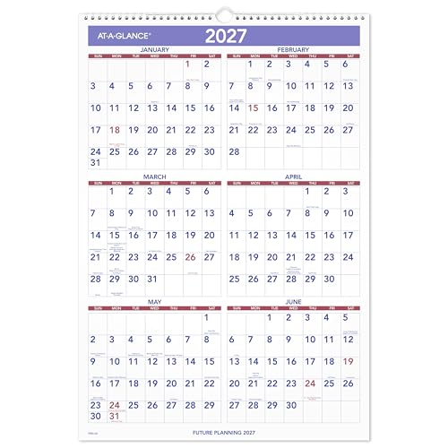 at-a-glance 2026 wall calendar 15-1234 x 22-3434 large pm32826