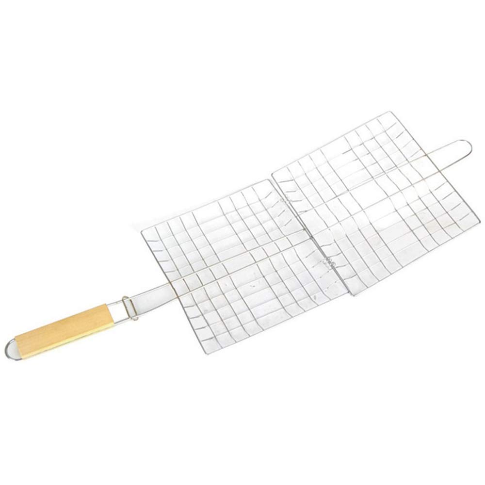 RWRAPS Gemüsekorb zum Grillen, Grillkorb, Grillclip, Drahtgrill, Dicker Typ, BBQ, gegrillter Fisch, Clip, Grillwerkzeug zum Kochen von Gemüse und Fischfleisch