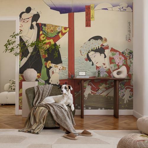 Fotomural adhesivo teatro japonés de 152x104 cm lavable para tapar imperfecciones de pared 3