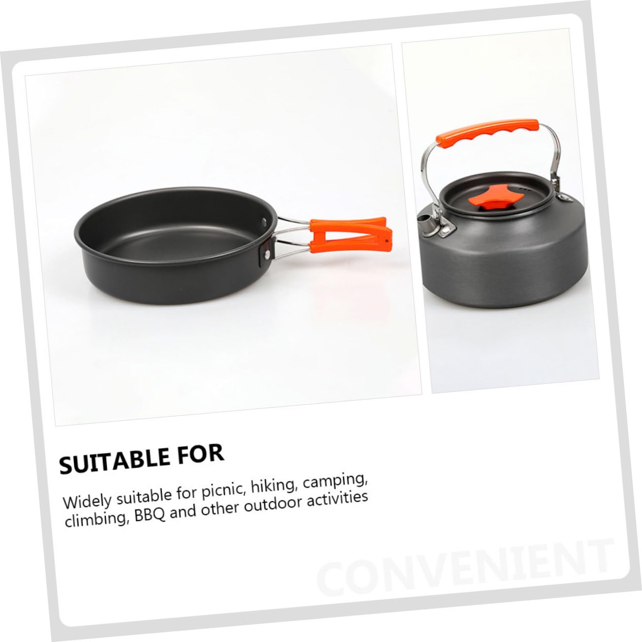 POPETPOP Kit De Casserole Bouilloire De Camping Ustensiles De Cuisine Portable pour Pique- Et Randonnée De Vaisselle Extérieur