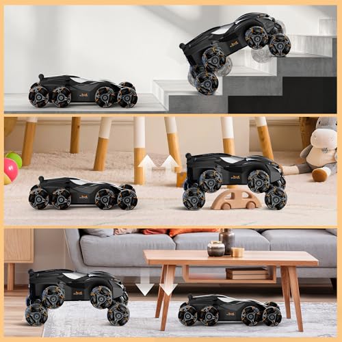 Remote Control Car, 2.4Ghz 8WD Rc Stunt Car with Automatic Demonstration, 360° Spins, Music and LED Lights, Remote Control Cars for Boys 4 5 6 7 8-12, Christmas Birthday Gifts Toys for Boys - Image 4