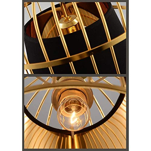 Lampe suspendu oiseau rétro en fer forgé noir de chambre d'étude - 4