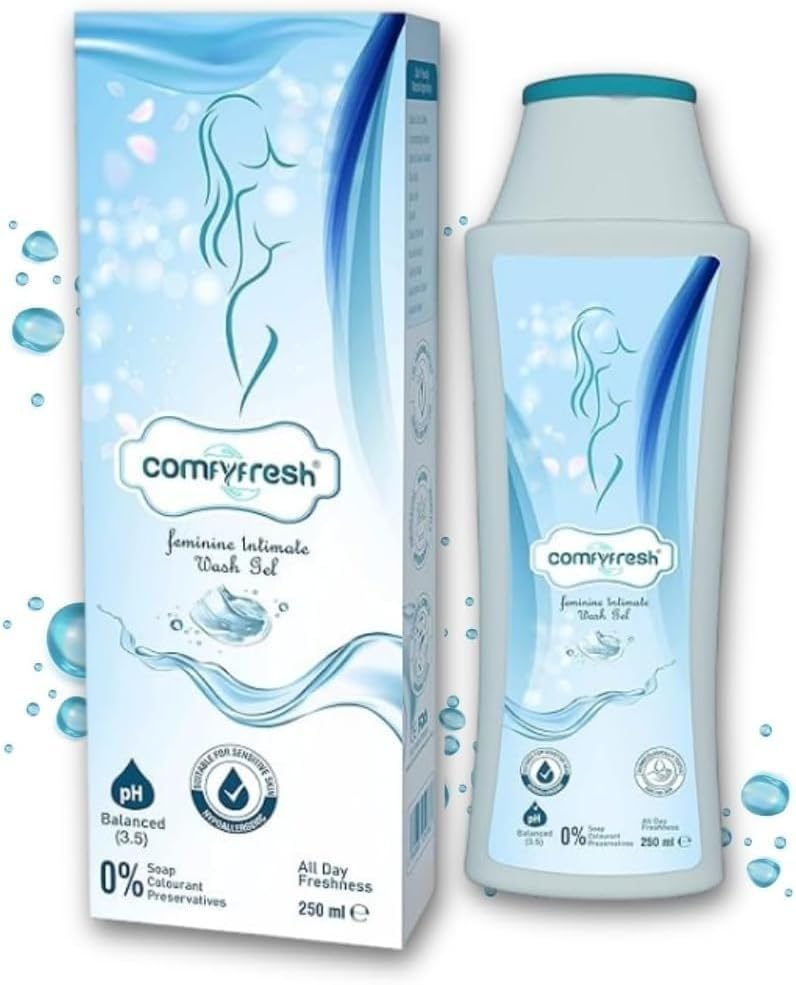 ComfyFresh Feminine Intimate Washing Gel - pH Balanced Soap-Free Feminine Wash - Probiotic Hypoallergenic Formula with Paraben-Free Natural Ingredients Tea Tree Gel Sea Buckthorn and Aloe Vera