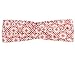Produktbild ABAKUHAUS Koralle Halstuch Bandana Kopftuch, Geometrische Art Deco-Muster mit Schnürsystem Formen 30er Stil Jahrgang Motive, Elastisch und Angenehme alltags accessories, Coral Pale Coral Weiß