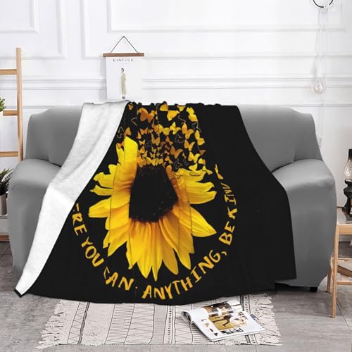 Couverture flanelle imprimé papillon, cadeau idéal pour lit