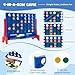 GYMAX Giant Four in a Row, Wall Mounted 4 to Score Jumbo Game with Carrying Bag & 42 Chesses, Indoor Outdoor Connect 4 Family Games for Kids Adults (Red+Blue) GYMAX Giant Four in a Row, Wall Mounted 4 to Score Jumbo Game with Carrying Bag & 42 Chesses, Indoor Outdoor Connect 4 Family Games for Kids Adults (Red+Blue)