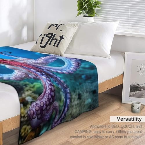Manta de pulpo de 140x180 cm para sofá suave y cálida 7
