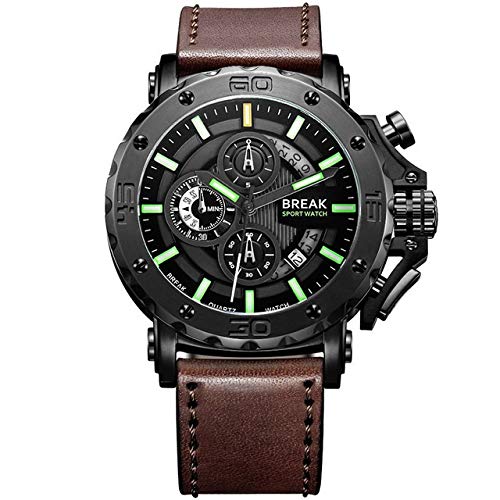 breakCasual Watch for Men, 5689-LBN-BK
