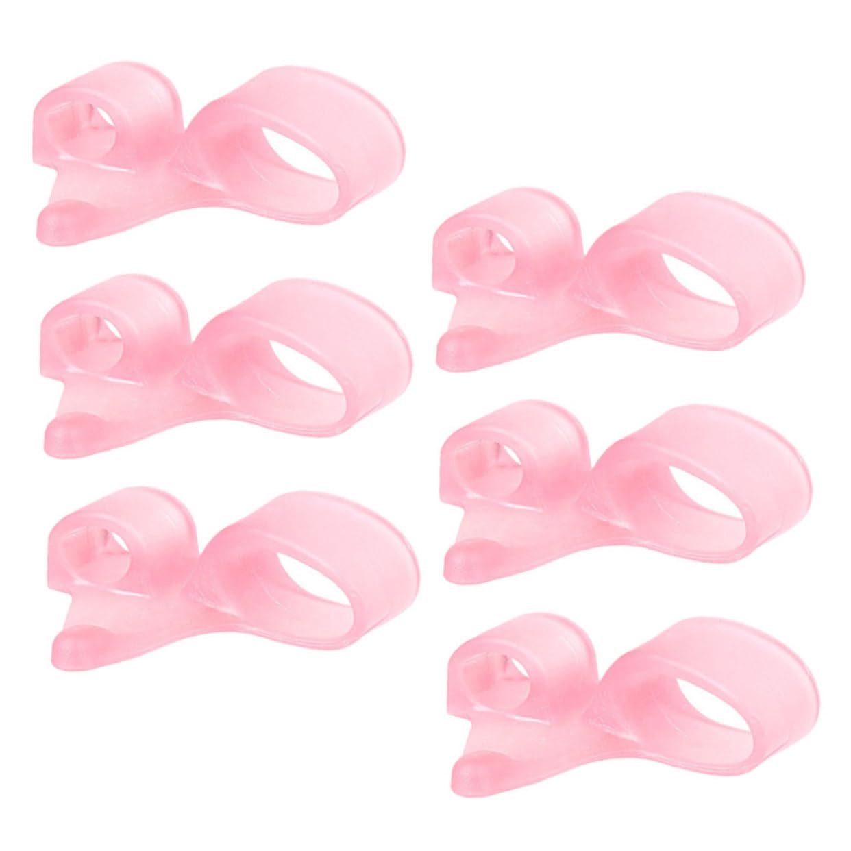 PLAFOPE 12Pcs Double Hole Toe Separators for Hallux Relief Ergonomic Foot Adjusters for Relief Comfort Reusable Design for Day and Night Use for Foot Health