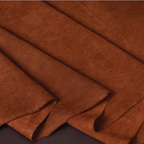 Piel de gamuza Hermann Oak para confección de fundas y bolsos marrón