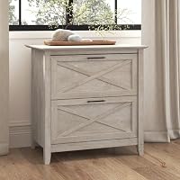 Bush Home Key West 2 Drawer Lateral File Cabinet in Washed Gray, Document Storage for Home Office, Accent Chest with Drawers — image 2