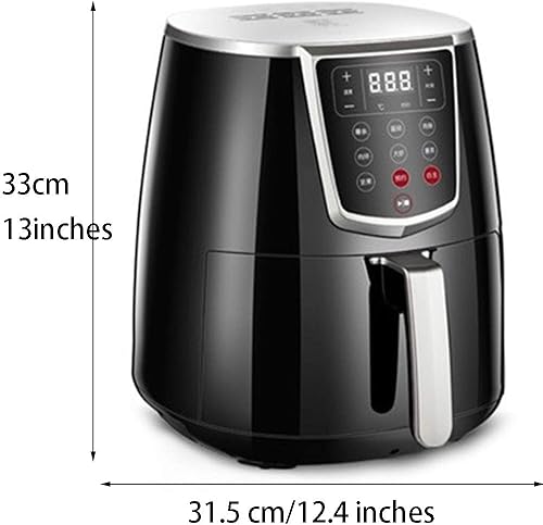 Miniatura 7 de ZYCSKTL Freidora eléctrica totalmente automática, freidora de aire de gran capacidad para el hogar, pantalla táctil LCD, sin aceite y baja en grasa